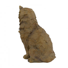 Cat Carved Wood Effect