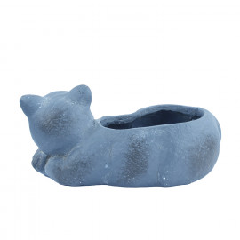 Cat Planter – blue iron effect