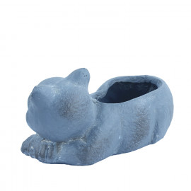 Cat Planter – blue iron effect