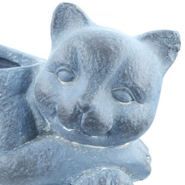 Cat Planter – blue iron effect