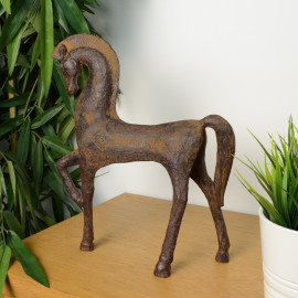 Contemporary Horse Carved Wood Effect