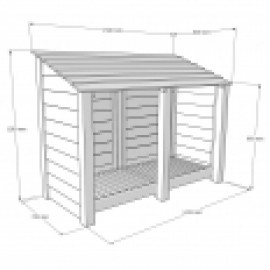 Cottesmore log store - 4ft - Clearance