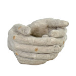 Cupped Hands Planter – weathered stone effect