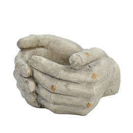 Cupped Hands Planter – weathered stone effect