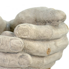Cupped Hands Planter – weathered stone effect