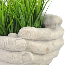 Cupped Hands Planter – weathered stone effect