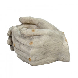 Cupped Hands Planter – weathered stone effect