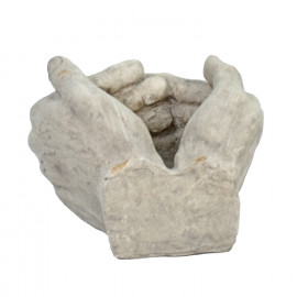 Cupped Hands Planter – weathered stone effect