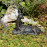 Deer Lying Small Aluminium – dark verdigris