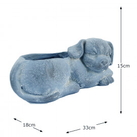 Dog Planter – blue iron effect