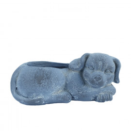 Dog Planter – blue iron effect