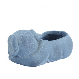 Dog Planter – blue iron effect