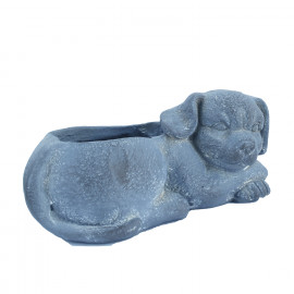 Dog Planter – blue iron effect