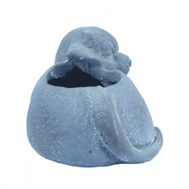 Dog Planter – blue iron effect