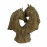 Double Horse Head Carved Wood Effect