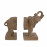 Elephant Bookends Carved Wood Effect