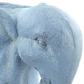 Elephant Planter – blue iron effect