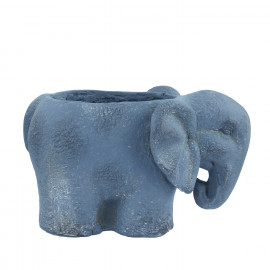 Elephant Planter – blue iron effect