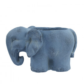 Elephant Planter – blue iron effect