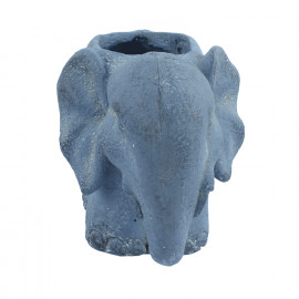Elephant Planter – blue iron effect