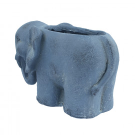 Elephant Planter – blue iron effect