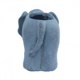 Elephant Planter – blue iron effect