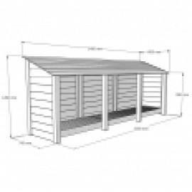 Empingham log store - 4ft