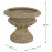 Fluted Urn Low 28cm Weathered Dark Stone Effect