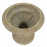 Fluted Urn Low 28cm Weathered Dark Stone Effect