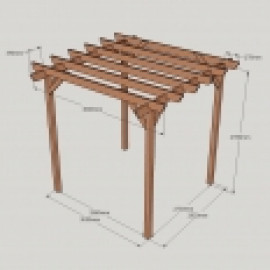 Garden Pergola - Sculpted Rafter End - 4 Post