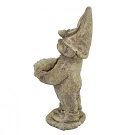 Gnome Standing 50cm Weathered Dark Stone Effect