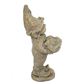 Gnome Standing 50cm Weathered Dark Stone Effect