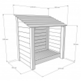 Greetham log store - 4ft - Clearance