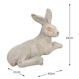 Hare Lying – white stone effect