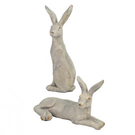 Hare Lying – white stone effect