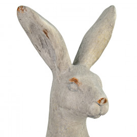 Hare Sitting – white stone effect