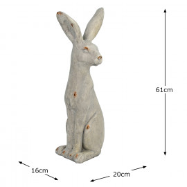 Hare Sitting – white stone effect