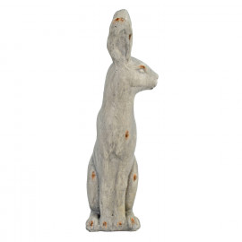 Hare Sitting – white stone effect