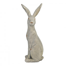 Hare Sitting – white stone effect
