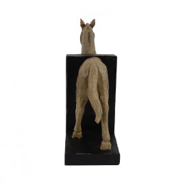 Horse Bookends Carved Wood Effect