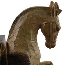 Horse Bookends Carved Wood Effect