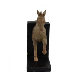 Horse Bookends Carved Wood Effect