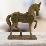 Horse Carved Wood Effect