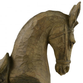 Horse Carved Wood Effect