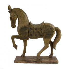 Horse Carved Wood Effect