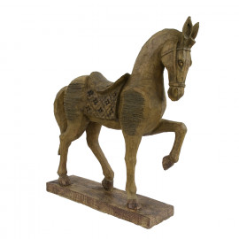 Horse Carved Wood Effect