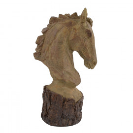 Horse Head Carved Wood Effect