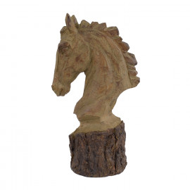 Horse Head Carved Wood Effect