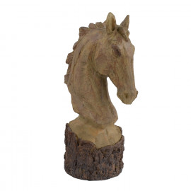 Horse Head Carved Wood Effect