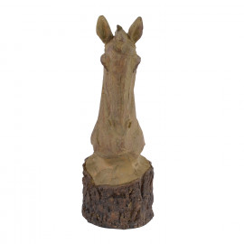 Horse Head Carved Wood Effect